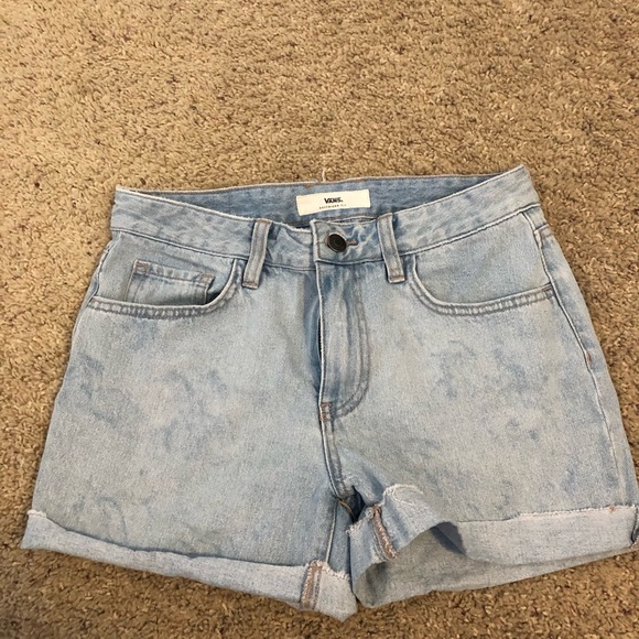 vans denim shorts